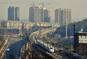 武漢城市圈首條城際鐵路開通。 （新華社 蕭藝九 攝）